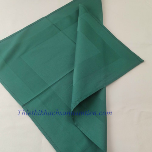 khăn ăn nhà hàng màu xanh lá chất cotton ô vuông