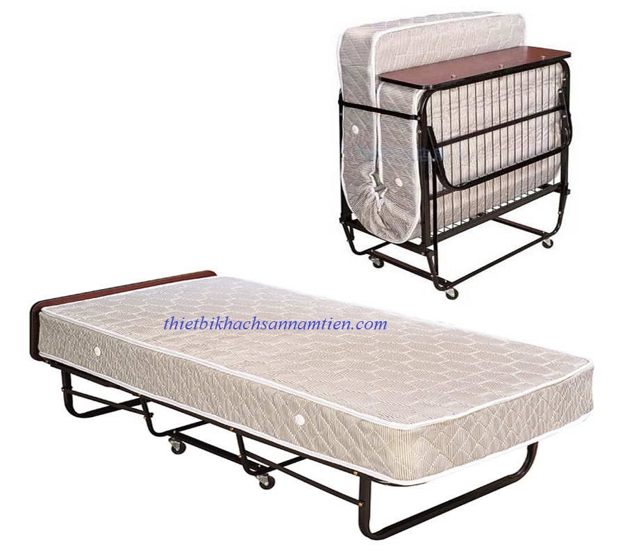 Giường phụ extra bed khách sạn gấp gọn nệm lò xo