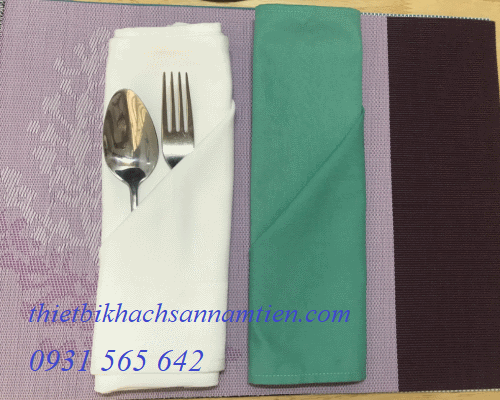 khăn ăn nhà hàng kaki xanh