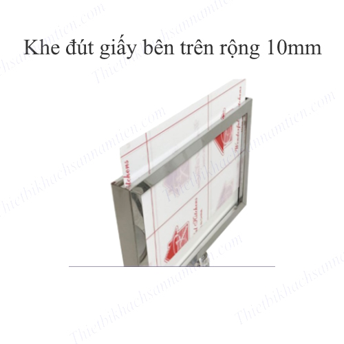 Bảng Thông Báo, Chỉ Dẫn Inox 2 Mặt Khổ A3 Ngang