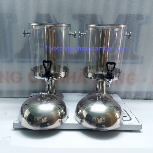 Bình đựng nước trái cây inox 2 ngăn