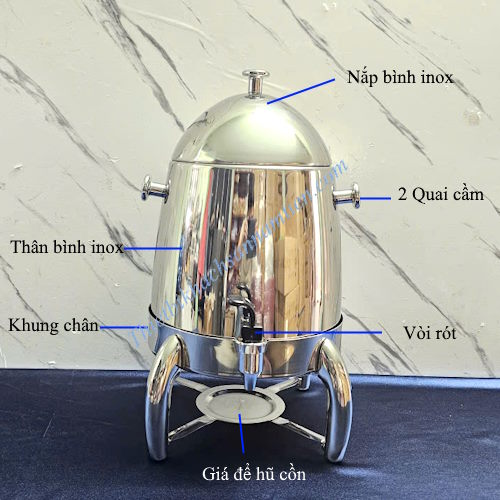 Bình Hâm Trà Cà Phê Inox 12 Lít AT80012