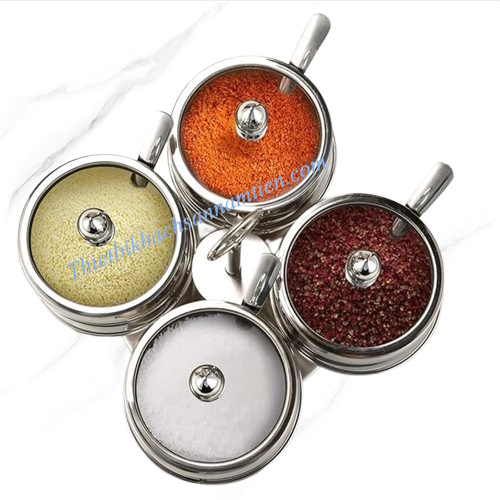 Bộ Đựng Gia Vị Bằng Inox 4 Ngăn NT0309181