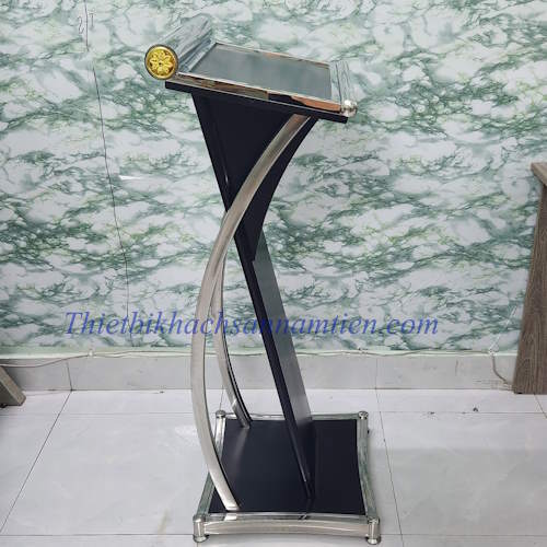 Bục Phát Biểu Inox Gỗ Giá Rẻ Màu Đen