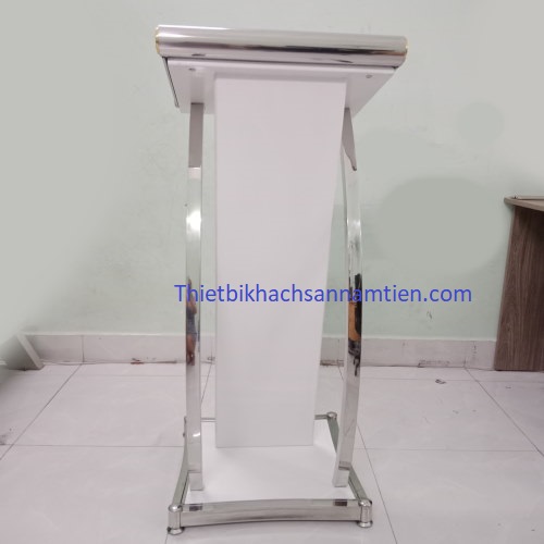 bục phát biểu inox gỗ