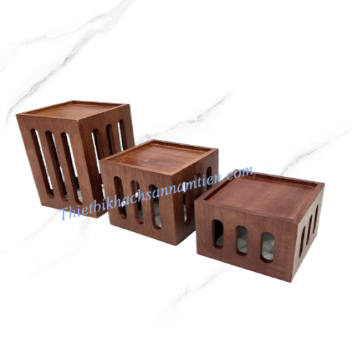 Chân Đế Gỗ Trưng Bày Thức Ăn NT0309184