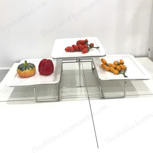 Chân Kệ Inox Trang Trí Buffet 3 Tầng NT0309109