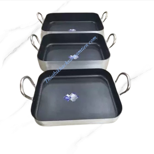 Chảo Chống Dính Chữ Nhật 2 Quai Cầm Lớn NT0703059 (450x350mm)