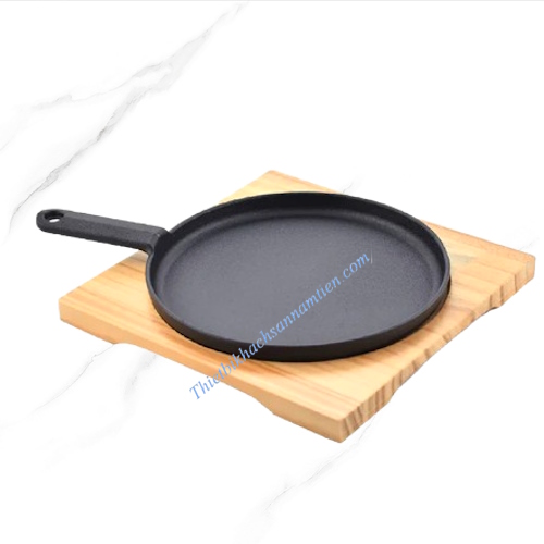 Chảo Gang Tròn 1 Tay Cầm Size 22CM