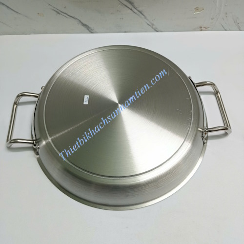 Chảo Inox Chống Dính 2 Quai 3 Đáy Size 36cm
