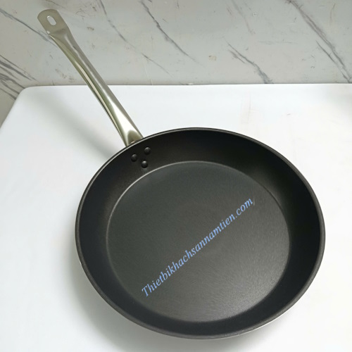 Chảo Inox Phủ Chống Dính  Đáy Cao Cấp Nhiều Size Cán Dài
