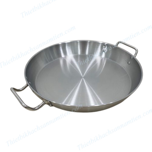 Chảo Inox Trắng 3 Đáy 2 Quai Size 40CM NT0703035