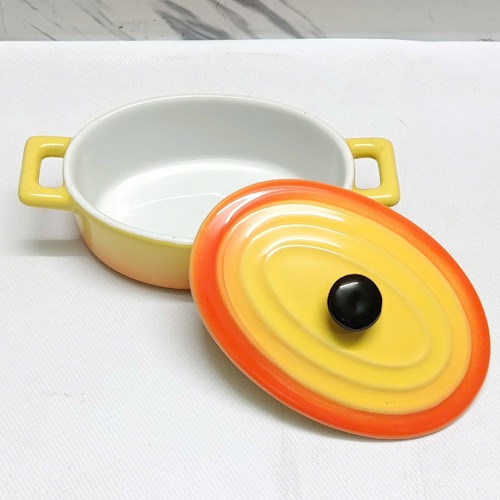 Chén Sứ Oval Có Nắp Trang Trí, Đựng Gia Vị Tiệc Buffet