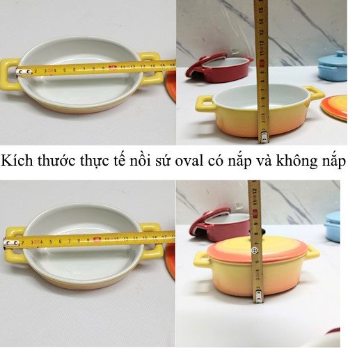 Chén Sứ Oval Có Nắp Trang Trí, Đựng Gia Vị Tiệc Buffet