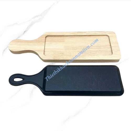 Dĩa Gang Đúc Chữ Nhật Có Tay Cầm Cỡ Trung [Size 43*11.5cm]