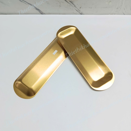 Dĩa Inox, Khay Inox Mạ Vàng Trang Trí Trưng Bày Thức Ăn NT0416065