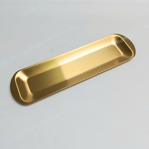 Dĩa Inox, Khay Inox Mạ Vàng Trang Trí Trưng Bày Thức Ăn NT0416065