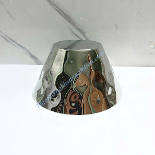 Dĩa Inox Tròn Trưng Bày Thức Ăn Size 16Cm