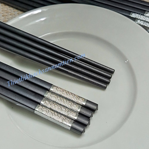 Đũa Nhựa Đen Cao Cấp Đầu Bọc Kim Loại NT0415013