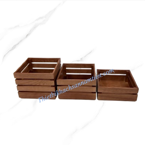 Kệ Gỗ Trưng Bày Trái Cây, Bánh Mì Màu Nâu NT0309166