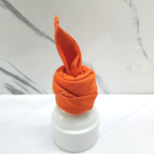 Khăn Ăn, Napkin Nhà Hàng Kaki Cotton Màu Cam NT0414018