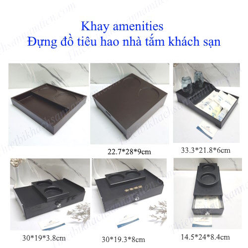 Khay Amenities Màu Đen - Khay Đựng Đồ Tiêu Hao Khách Sạn NTRS1018