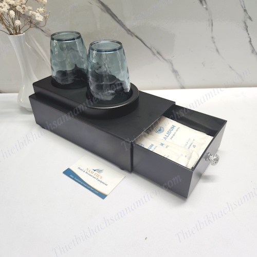 Khay Amenities Màu Đen - Khay Đựng Đồ Tiêu Hao Khách Sạn NTRS1018