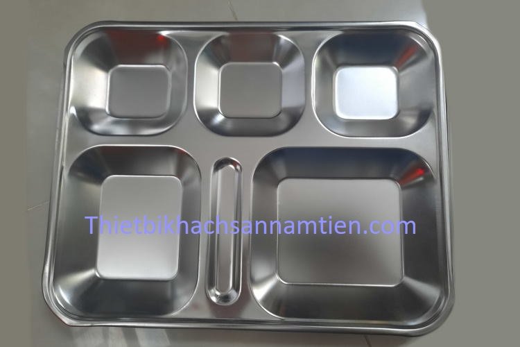 Khay Cơm Inox 6 Ngăn Giá Rẻ NTKC007