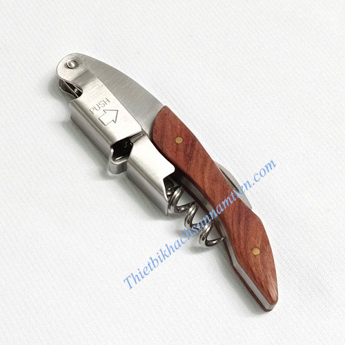 Khui Rượu Vang Đa Năng Cán Gỗ