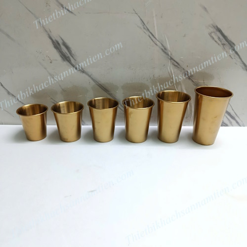 Ly / Cốc Inox 304 Mạ Vàng 400ML Kiểu Hàn Quốc NT0416062