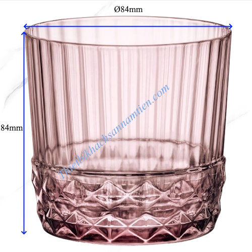 Ly Thủy Tinh Bormioli Rocco America 20s 30CL Màu Hồng 122157BAU