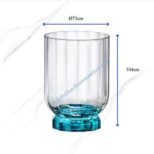 Ly Thủy Tinh Bormioli Rocco Florian 300ml  Màu Xanh 199424BCG