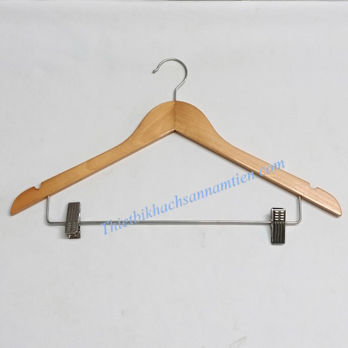 Móc Áo Gỗ Có Kẹp 12mm Màu Gỗ NT0206127