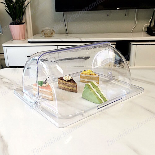 Nắp Đậy Thức Ăn Buffet PC Mở 2 Chiều Nhỏ NT0311019