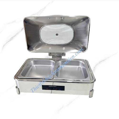 Nồi Hâm Buffet Điện Bảng Điều Khiển Cảm Ứng CN Nắp Kính