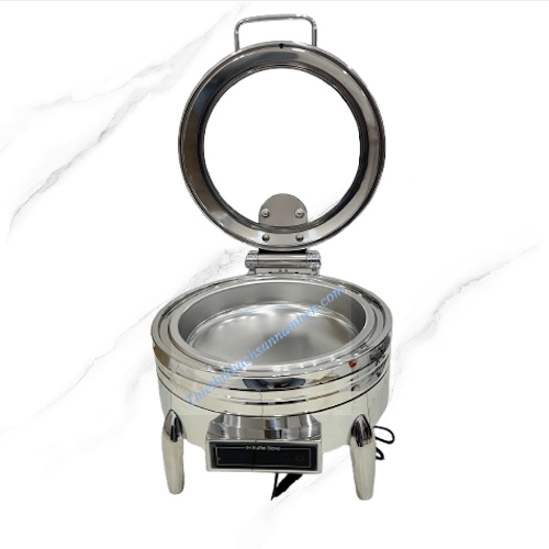 Nồi Hâm Buffet Điện Tròn Inox 304 Điều Khiển Cảm Ứng Chân Cong