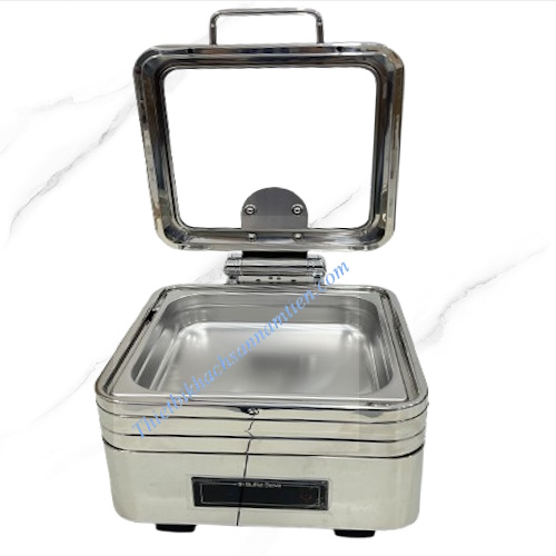 Nồi Hâm Buffet Điện Vuông Inox 304 Bảng Điều Khiển Cảm Ứng Chân Thấp