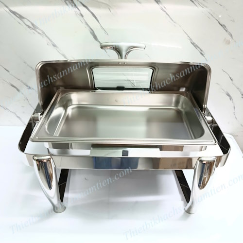 Nồi Hâm Buffet Hình Chữ Nhật Nắp Kính NT0301049