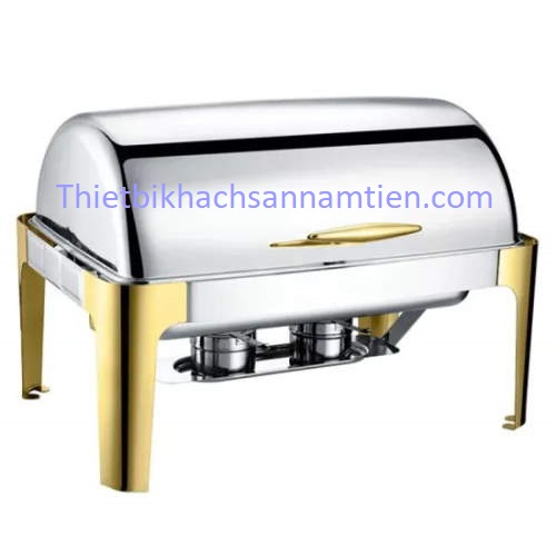 Nồi Hâm Buffet Chữ Nhật Inox Vàng NT0310051