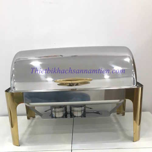 Nồi Hâm Buffet Chữ Nhật Inox Vàng NT0310051