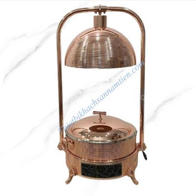 Bộ Đèn Hâm Nóng Thức Ăn Kèm Nồi Hâm Buffet Inox 