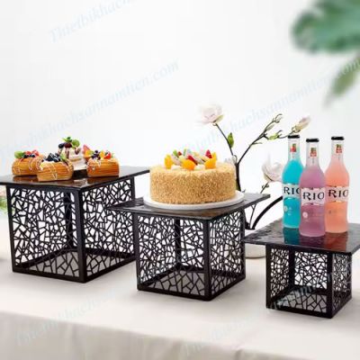 Chân Đế Inox Buffet Khối Lập Phương Màu Đen  NT0309154