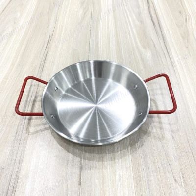 Chảo Inox 2 Quai Đỏ 1 Đáy NT0703016