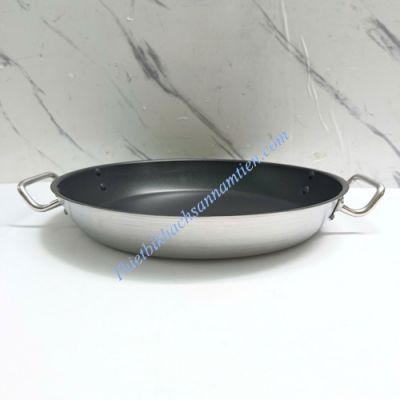 Chảo Inox Chống Dính 2 Quai Đáy 2 Lớp Size 40Cm
