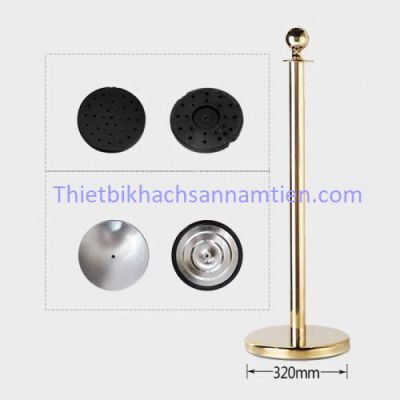 Cột Chắn Inox Vàng Dây Nhung Đỏ NT0108032
