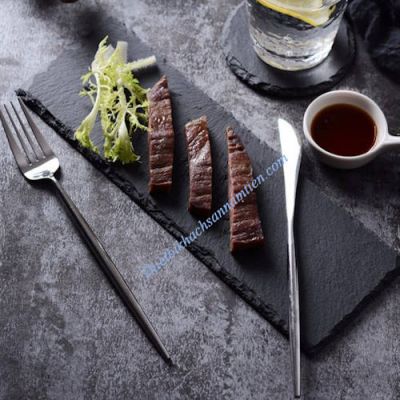 Đĩa Đá Phiến Đen, Tấm Đá Đen Chữ Nhật [400*150*7mm] NT0310038