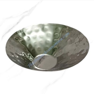 Dĩa Inox Tròn Trưng Bày Thức Ăn Size 26Cm