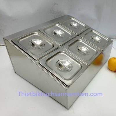 Kệ Đựng Gia Vị Buffet 6 Ngăn Inox NT0309053