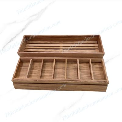 Kệ Gỗ 2 Tầng Trưng Bày Bánh, Trái Cây 
