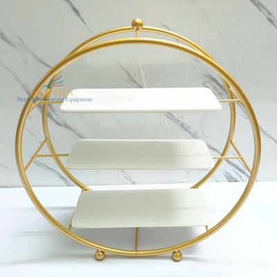 Kệ Trưng Bày Bánh 3 Tầng Tròn Cánh Cung Dĩa Sứ NT0309137
